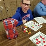 Male enjoying bingo game