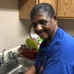 IVI client washing dishes